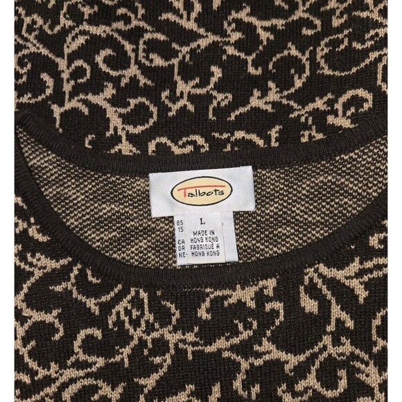 Talbots Cashmere Silk Blended Sleeveless Sweater Vest Brown Womens Size Large - Picture 5 of 6